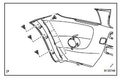 Toyota RAV4. Remove front bumper extension lh (for wide body)