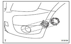 Toyota RAV4. Install fog light assembly lh