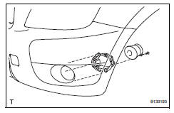 Toyota RAV4. Install front bumper arm hole cover lh