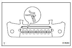 Toyota RAV4. Install no. 2 Radiator grille lower