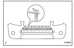 Toyota RAV4. Install no. 1 Radiator grille lower