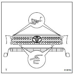 Toyota RAV4. Install radiator grille sub-assembly