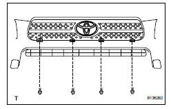 Toyota RAV4. Install radiator grille sub-assembly