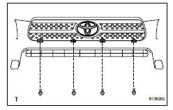 Toyota RAV4. Install radiator grille sub-assembly