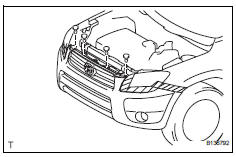 Toyota RAV4. Install front bumper cover