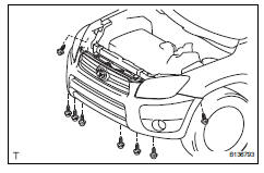 Toyota RAV4. Install front bumper cover