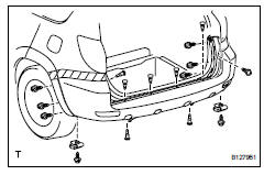 Toyota RAV4. Remove rear bumper cover