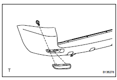 Toyota RAV4. Remove reflex reflector assembly rh