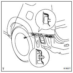 Toyota RAV4. Install rear bumper side support rh