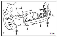 Toyota RAV4. Install rear bumper cover