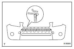 Toyota RAV4. Remove no. 1 Radiator grille lower