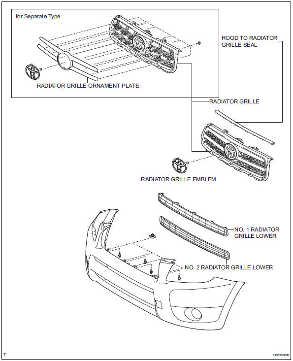 Toyota RAV4. Radiator grille