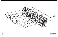 Toyota RAV4. Remove radiator grille ornament plate (for separate type)