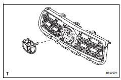 Toyota RAV4. Install radiator grille emblem