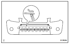 Toyota RAV4. Remove no. 2 Radiator grille lower