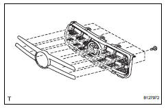 Toyota RAV4. Remove radiator grille ornament plate (for separate type)