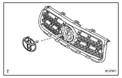 Toyota RAV4. Install radiator grille emblem