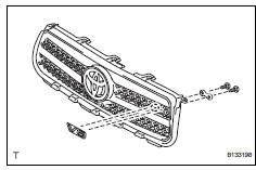 Toyota RAV4. Install no. 2 Radiator grille emblem