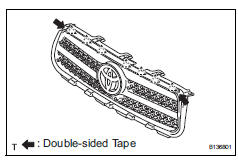 Toyota RAV4. Install hood to radiator grille seal