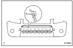 Toyota RAV4. Install no. 2 Radiator grille lower