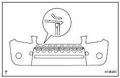 Toyota RAV4. Install no. 1 Radiator grille lower