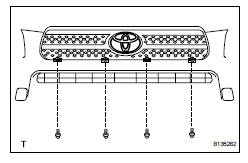 Toyota RAV4. Install radiator grille