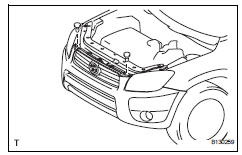 Toyota RAV4. Remove radiator support opening cover