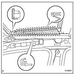 Toyota RAV4. Remove sliding roof side garnish lh
