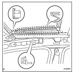 Toyota RAV4. Remove sliding roof side garnish rh