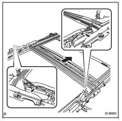 Toyota RAV4. Remove sliding roof drive cable