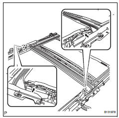 Toyota RAV4. Install sliding roof drive cable