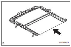 Toyota RAV4. Install sunshade trim sub-assembly