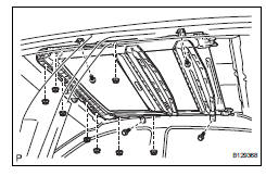 Toyota RAV4. Install sliding roof housing assembly