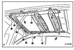 Toyota RAV4. Install sliding roof housing assembly