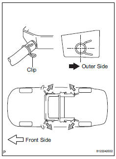 Toyota RAV4. Connect sliding roof drain hose