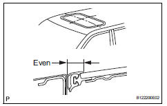 Toyota RAV4. Install sliding roof glass sub-assembly