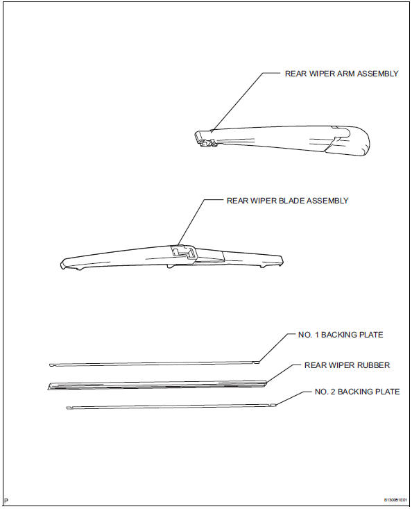 Toyota RAV4. Rear wiper rubber