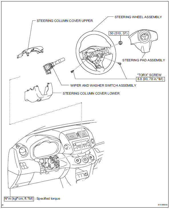 Toyota RAV4. Wiper switch