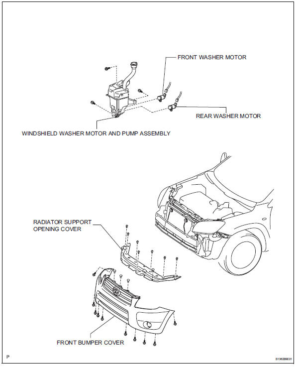 Toyota RAV4. Washer motor