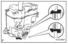 Toyota RAV4. Install rear washer motor and pump assembly