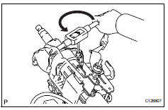 Toyota RAV4. Remove ignition switch lock cylinder assembly