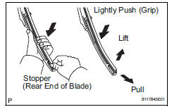 Toyota RAV4. Remove rear wiper rubber