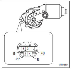 Toyota RAV4. Inspect front wiper motor