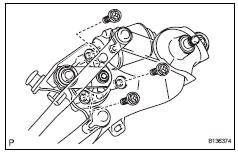 Toyota RAV4. Install windshield wiper motor assembly