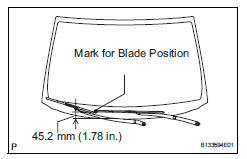 Toyota RAV4. Install front wiper arm and blade assembly lh