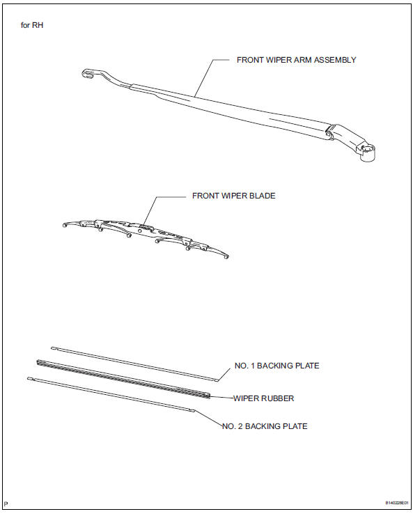 Toyota RAV4. Front wiper rubber