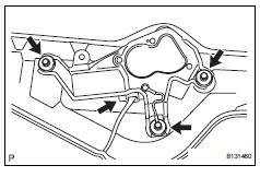 Toyota RAV4. Install rear wiper motor assembly