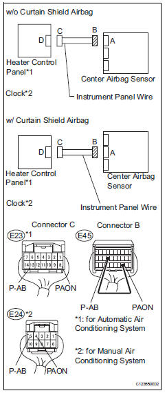 Toyota RAV4. Check instrument panel wire (for open)