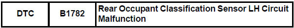 Toyota RAV4. Rear occupant classification sensor lh circuit malfunction