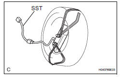 Toyota RAV4. Dispose of front seat side airbag assembly (when not installed in vehicle)